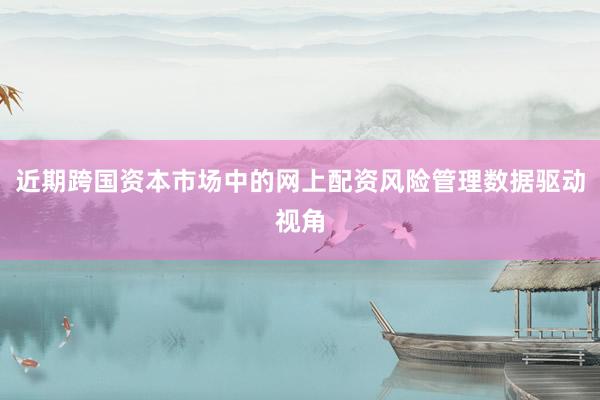 近期跨国资本市场中的网上配资风险管理数据驱动视角